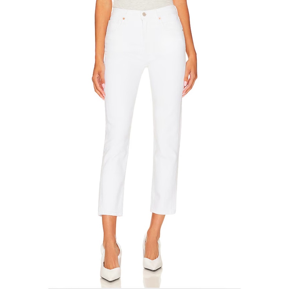 Citizens of‎ Humanity Isola Mid-Rise Straight Leg Crop Jeans in Wildflower